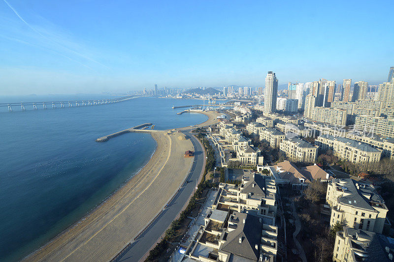 大连海岸全景， 辽宁